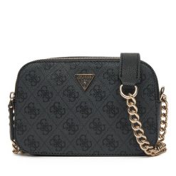 Torebka Guess. Szare torebki klasyczne damskie Guess, z aplikacjami, wizytowe, bez kołnierzyka, bez ramiączek. Za 379.99 zł.