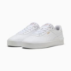Puma Buty Jola 39841302. Białe buty sportowe na co dzień damskie Puma, bez wzorów, z gumy, tenisowe. Za 201.99 zł.