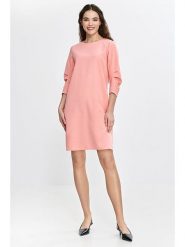 Nife Sukienka w kolorze łososiowym rozmiar: 40. Pomarańczowe sukienki damskie Nife, na co dzień, bez wzorów, bez kołnierzyka, bez ramiączek, mini, proste. Za 147.56 zł.