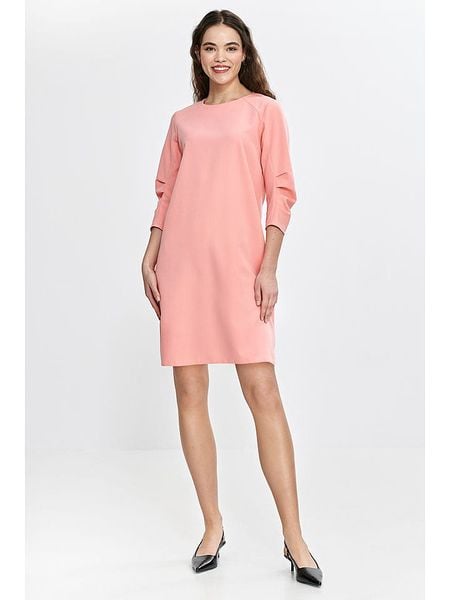 Nife Sukienka w kolorze łososiowym rozmiar: 40. Pomarańczowe sukienki damskie Nife, na co dzień, bez wzorów, bez kołnierzyka, bez ramiączek, mini, proste. Za 147.56 zł.