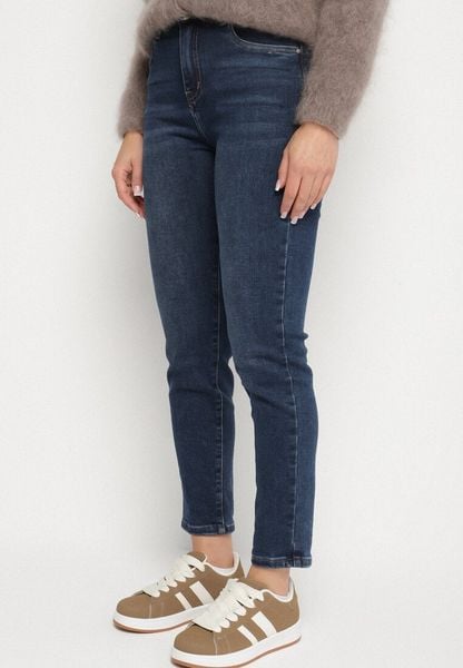 Niebieskie Klasyczne Jeansy Skinny z Regularnym Stanem Rastina. Niebieskie jeansy damskie Born2be. Za 109.99 zł.