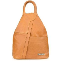 Plecak damski camelowy Beltimore Q60. Brązowe plecaki damskie bez wzorów. Za 208.99 zł.
