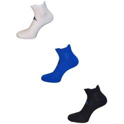 Skarpetki Tripack Kappa Micro Recycle 99890459 Biały/Niebieski/Czarny 39-42. Czarne skarpetki męskie Kappa, bez wzorów, z elastanu. Za 154.99 zł.
