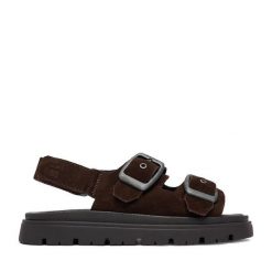 Sandały G-Star Raw. Brązowe sandały damskie G-Star Raw, bez wzorów, bez obcasa, na płaskiej podeszwie. Za 269.99 zł.