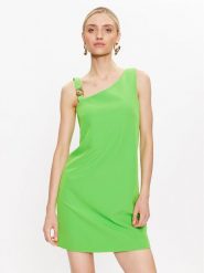 Just Cavalli Sukienka letnia 74PBO935 Zielony Regular Fit. Zielone sukienki damskie Just Cavalli, na lato, bez wzorów, z bawełny, bez kołnierzyka, bez ramiączek. Za 1,459.00 zł.