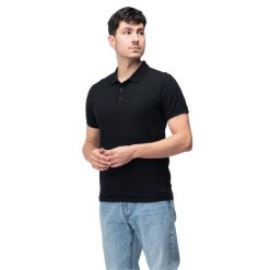 Koszulka Polo Męska Meeko. Niebieskie koszulki polo męskie MARTES, l, bez wzorów, z bawełny, bez ramiączek. Za 65.99 zł.