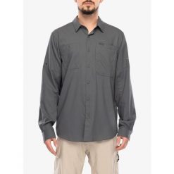 Koszula turystyczna męska Columbia Silver Ridge Utility II LS Shirt. Szare koszule męskie Columbia, m, bez wzorów, bez kołnierzyka, bez ramiączek. Za 307.99 zł.