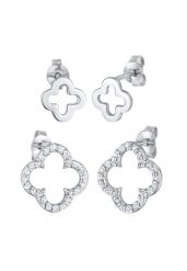 Elli Damskie kolczyki w kształcie koniczyny z cyrkoniami ze srebra próby 925 Kolczyki 1 ct. Kolczyki damskie Elli, z cyrkonią, srebrne. Za 293.99 zł.