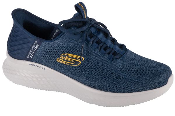Buty do chodzenia męskie Skechers 232466OFWT. Niebieskie buty sportowe na co dzień męskie Skechers, z materiału, bez zapięcia, trekkingowe. Za 289.99 zł.
