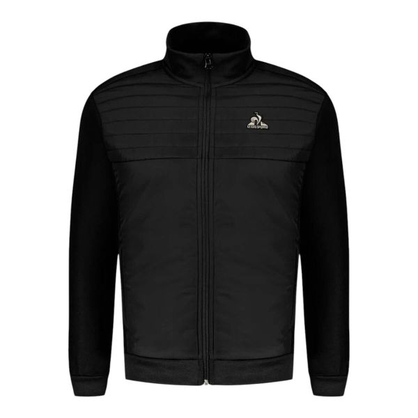 Bluza Le Coq Sportif N°1. Czarne bluzy sportowe męskie Le Coq Sportif, bez wzorów, z materiału, eleganckie, bez kołnierzyka, bez ramiączek. Za 520.35 zł.