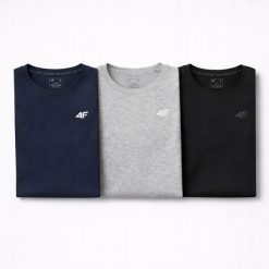T-SHIRT DAMSKI 4F KOSZULKA SPORTOWA ZESTAW KOMPLET 3 SZTUKI XL F3306 SS26. Bluzki sportowe damskie 4f, uniwersalny, bez wzorów, z bawełny, bez ramiączek. Za 119.97 zł.