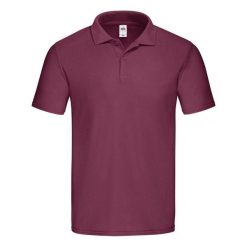 Męska Oryginalna Koszulka Polo. Brązowe koszulki polo męskie Fruit of the Loom, l, bez wzorów, bez ramiączek. Za 46.99 zł.