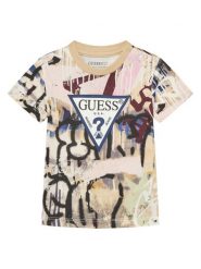 Guess T-Shirt N5YI04 K8HM4 Kolorowy Regular Fit. T-shirty chłopięce Guess, z aplikacjami, z bawełny, bez ramiączek. Za 69.99 zł.