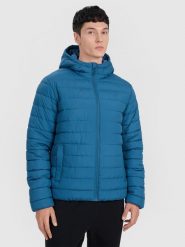 4F Kurtka puchowa z wypełnieniem syntetycznym męska - granatowa 3XL. Niebieskie kurtki męskie 4f, m, bez wzorów, z dzianiny, eleganckie, bez kaptura. Za 329.99 zł.