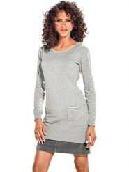 Heine Sweter w kolorze szarym rozmiar: 42. Szare swetry klasyczne damskie Heine, z bawełny, bez kołnierzyka. Za 78.47 zł.