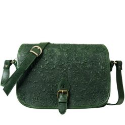 Torebka damska vintage z tłoczeniem Canaletto TD634s244t4. Zielone torebki klasyczne damskie bez wzorów, ze skóry, z tłoczeniem, bez dodatków. Za 380.00 zł.