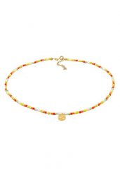 Elli Damski Choker z zawieszką koraliki Boho w pozłacanym srebrze próby 925 Naszyjniki 1 ct. Białe naszyjniki damskie Elli, pozłacane. Za 333.99 zł.