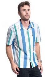 KOSZULA MĘSKA LEE SS RESORT SHIRT SUMMER BLUE L67PDVNJ 112116907. Niebieskie koszule męskie Lee, l, bez wzorów, bez kołnierzyka, bez ramiączek. Za 129.99 zł.