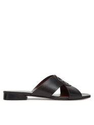Tory Burch Klapki Miller 162574 Czarny. Czarne klapki damskie Tory Burch, bez wzorów, ze skóry, bez obcasa. Za 809.99 zł.