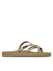 Teva Klapki Olowahu 6840 Beżowy. Brązowe klapki damskie Teva, bez wzorów, z materiału, bez obcasa. Za 159.99 zł.
