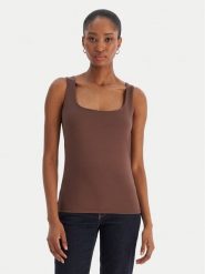 Vero Moda Top Million 10305800 Brązowy Regular Fit. Brązowe topy damskie Vero Moda, xs, bez wzorów, z syntetyku, bez kołnierzyka. Za 79.99 zł.