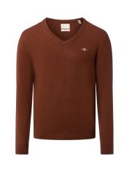 Gant sweter z dzianiny Mężczyźni brązowy, L. Brązowe swetry męskie Gant, l, bez wzorów, z dzianiny, bez kołnierzyka. Za 429.95 zł.