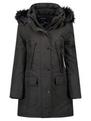 Geographical Norway Parka "Corta" w kolorze czarnym rozmiar: S. Czarne parki damskie Geographical Norway, s, bez wzorów. Za 327.32 zł.