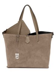 Lucca Baldi Skórzany shopper bag "Imerese" w kolorze szarobrązowym - 46 x 30 x 12 cm rozmiar: onesize. Brązowe shopper bag damskie Lucca Baldi, bez wzorów, z materiału, na ramię, bez dodatków. Za 347.99 zł.