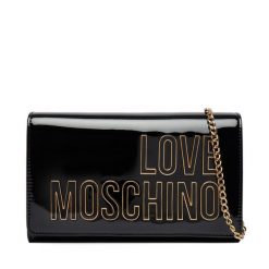 Torebka LOVE MOSCHINO. Czarne torebki wieczorowe Love Moschino, bez wzorów, wizytowe, bez kołnierzyka, bez ramiączek. Za 719.99 zł.