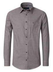 CASAMODA Koszula - Comfort fit - w kolorze granatowo-jasnobrązowym rozmiar: 7XL. Brązowe koszule męskie CASAMODA, xl, bez wzorów, z bawełny, bez kołnierzyka, bez ramiączek. Za 113.99 zł.