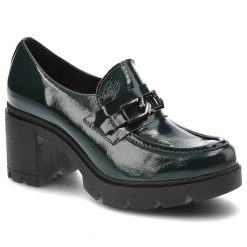 Zielone Półbuty Lemar Wygodne Skórzane Buty. Zielone półbuty damskie Lemar, bez wzorów, ze skóry, klasyczne, bez obcasa, na obcasie. Za 299.00 zł.