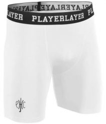 Męskie elastyczne spodenki Playerlayer w kolorze białym. Białe szorty męskie Givova, bez wzorów, z lycry. Za 120.99 zł.
