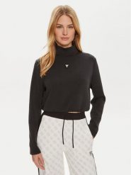 Guess Bluza Olympe V4YQ05 KCAY2 Czarny Regular Fit. Czarne bluzy bez kaptura damskie Guess, l, z syntetyku. Za 319.99 zł.