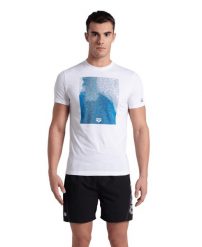 Koszulka męska T-shirt sportowy bawełniany okrągły dekolt Arena Solid. Białe t-shirty męskie Arena, m, bez wzorów, z bawełny, bez kołnierzyka. Za 81.98 zł.