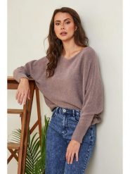 Joséfine Sweter "Hajos" w kolorze brązowym rozmiar: XL. Brązowe swetry klasyczne damskie Joséfine, xl, z kaszmiru, bez kołnierzyka. Za 152.99 zł.