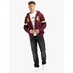 Bluza z kapturem Lonsdale Darfield. Czerwone bluzy z kapturem męskie Lonsdale, l, z bawełny. Za 299.20 zł.