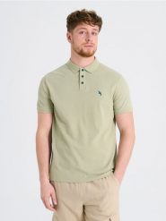 Koszulka polo - zielony. Zielone koszulki polo męskie Sinsay, l, bez wzorów, bez ramiączek. Za 39.99 zł.