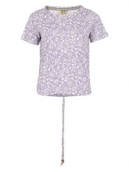 Roadsign Koszulka w kolorze fioletowo-kremowym rozmiar: M. Brązowe bluzki damskie Roadsign, m, bez wzorów, z bawełny, bez kołnierzyka, bez ramiączek. Za 48.16 zł.