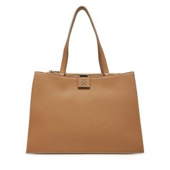 Torebka Tommy Hilfiger. Brązowe torebki klasyczne damskie Tommy Hilfiger, bez wzorów, bez dodatków. Za 409.99 zł.