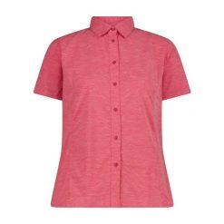 Koszula damska stretch CMP. Czerwone koszule damskie CMP, xl, bez wzorów, z bawełny, eleganckie, bez kołnierzyka, bez ramiączek. Za 239.00 zł.
