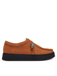 Clarks Półbuty Boxbee Walla 26328027 Brązowy. Brązowe półbuty męskie Clarks, ze skóry, bez zapięcia. Za 479.99 zł.