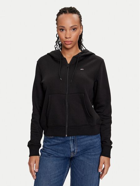 Tommy Jeans Bluza Flag DW0DW19729 Czarny Regular Fit. Czarne bluzy bez kaptura damskie Tommy Jeans, s, z bawełny. Za 289.99 zł.