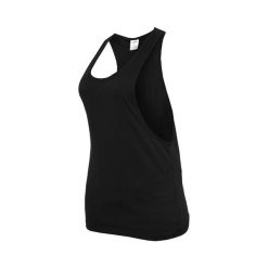 Damski tank top miejski klasyczny luźny basic. Czarne topy damskie Urban Classics, bez wzorów, bez kołnierzyka. W wyprzedaży za 39.00 zł.