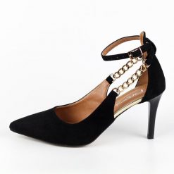 Czarne zamszowe skórzane szpilki damskie Prestige 2221. Czarne szpilki Prestige, bez wzorów, ze skóry, bez obcasa. Za 369.00 zł.