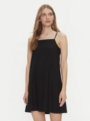 JJXX Sukienka letnia Breeze 12269732 Czarny Loose Fit. Czarne sukienki damskie JJXX, na lato, m, bez wzorów, ze lnu, bez kołnierzyka, bez ramiączek. Za 149.99 zł.
