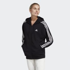 Bluza Kobieta Adidas 3S Ft O czarny. Białe bluzy bez kaptura damskie Adidas, s. W wyprzedaży za 238.45 zł.