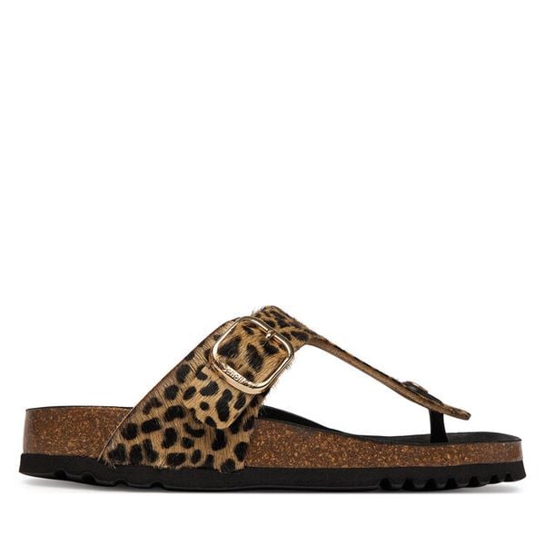 Japonki Scholl. Brązowe klapki damskie Scholl, bez wzorów, bez obcasa. Za 505.99 zł.