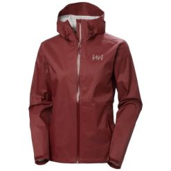 Damska kurtka wodoodporna Helly Hansen Loke Terra. Czerwone kurtki damskie Helly Hansen, bez wzorów, bez kaptura. Za 518.00 zł.