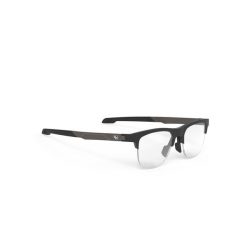 Okulary Rudy Project INKAS HALF RIM BLACK MATTE - DEMO LENS - B. Brązowe okulary przeciwsłoneczne męskie Rudy Project, ze lnu. Za 940.00 zł.