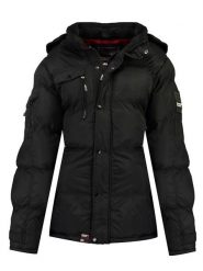 Geographical Norway Kurtka zimowa "Bonapart" w kolorze czarnym rozmiar: M. Czarne kurtki damskie Geographical Norway, na zimę, m, bez wzorów, z puchu, bez kaptura. Za 285.49 zł.